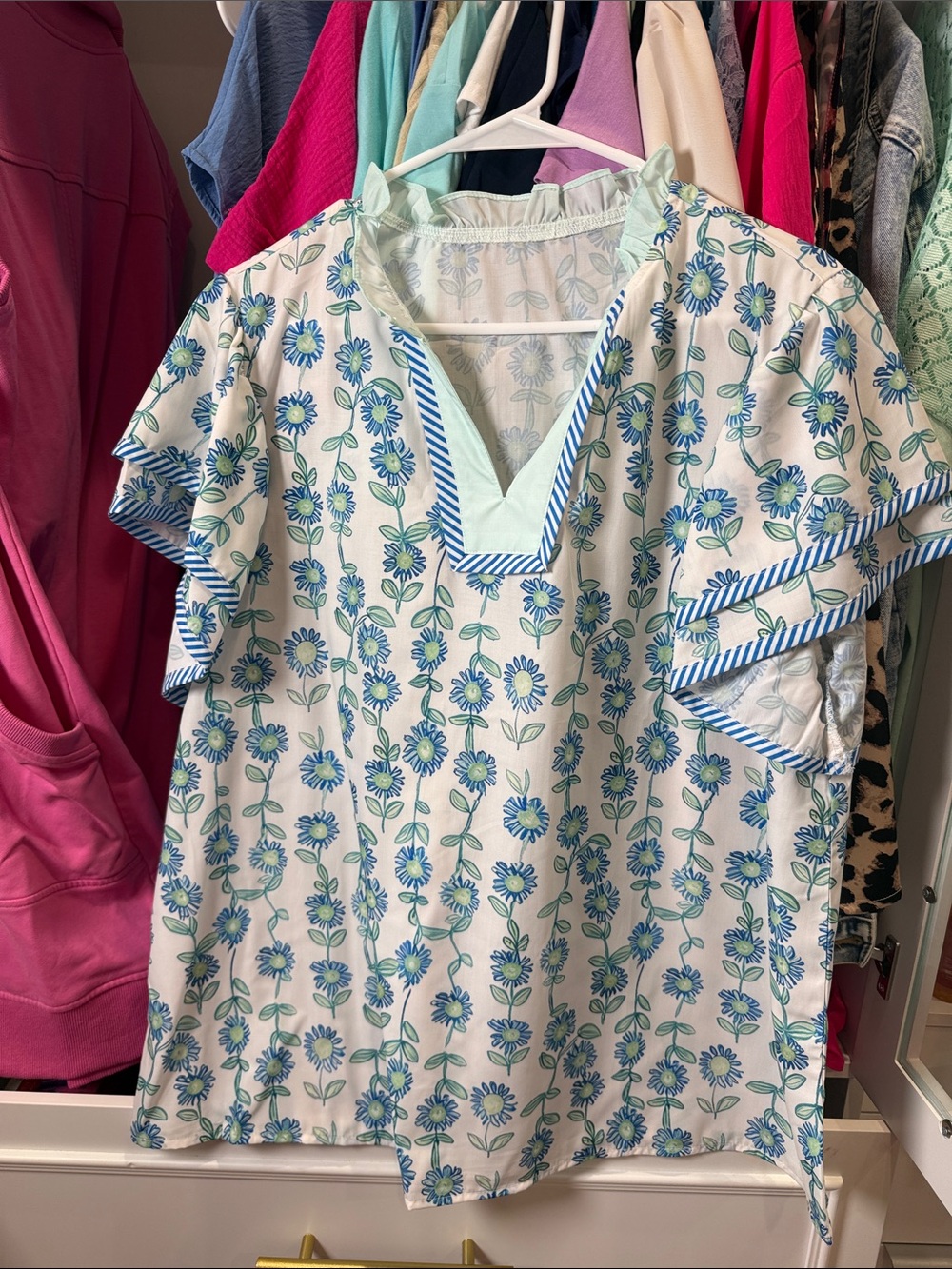 NEW floral blouse XL